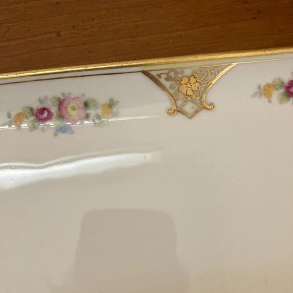 Vintage Nippon Hand Painted Tray With Handles - Picture 6 of 8